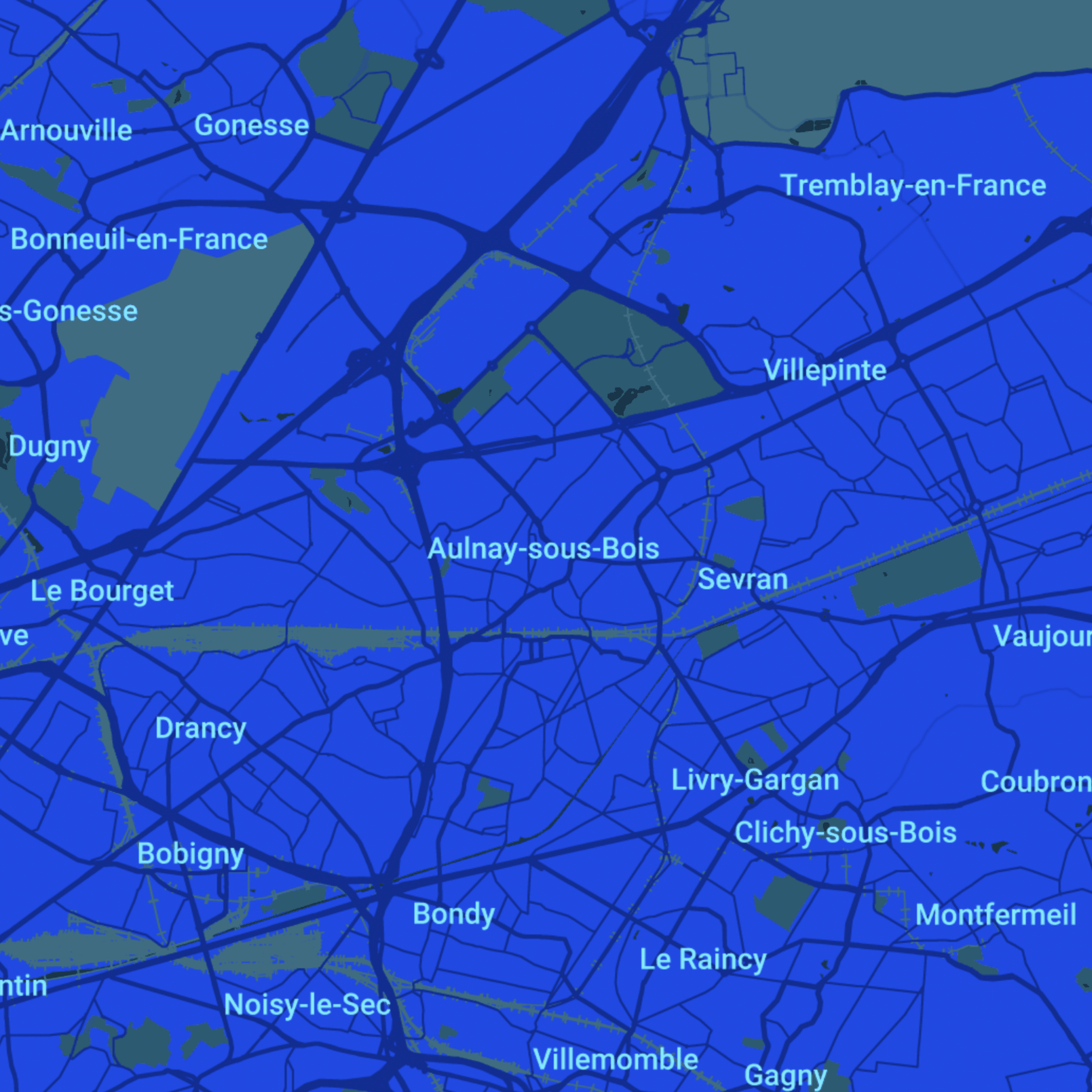 carte  Urgences vétérinaires Aulnay-sous-Bois (93600)
