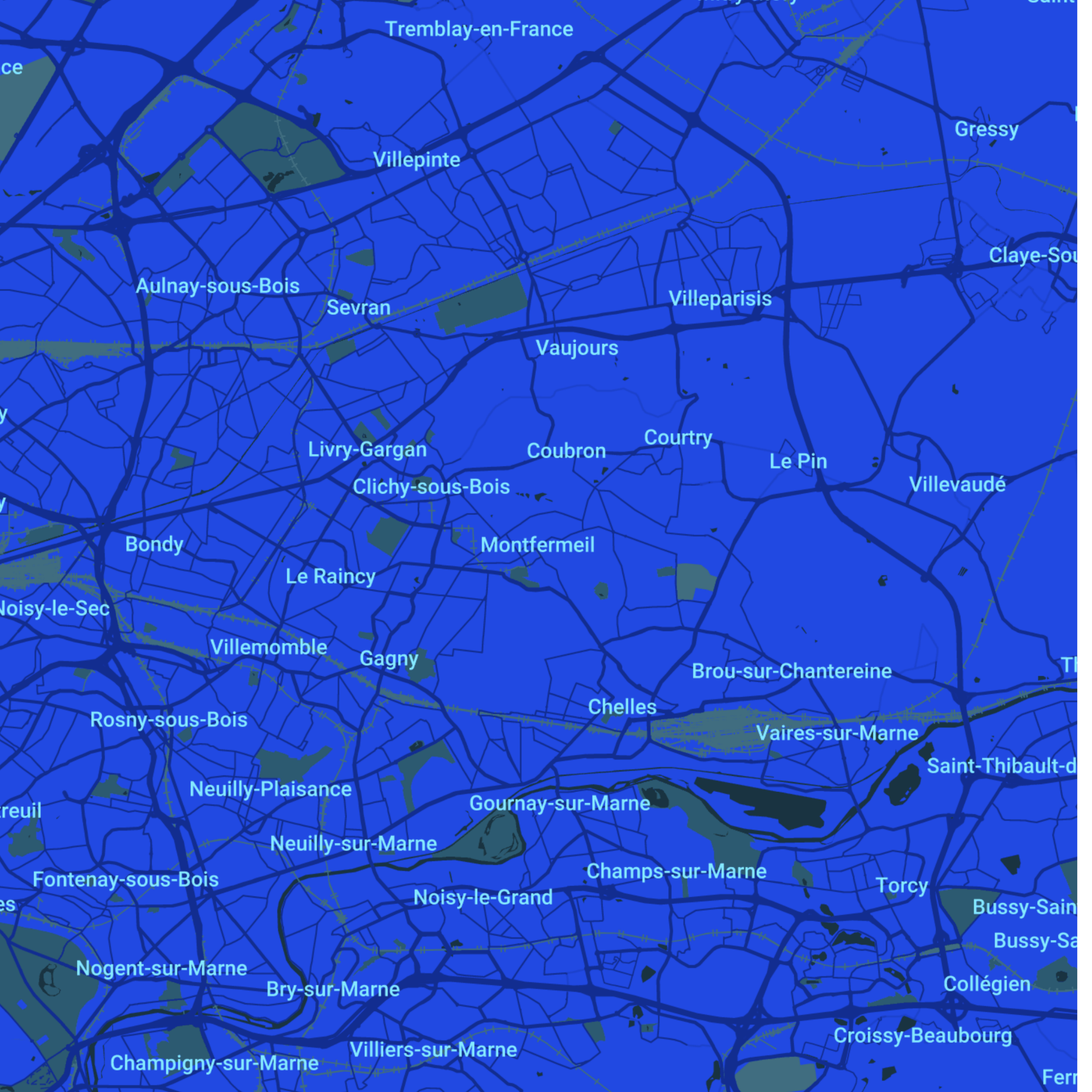 carte Urgences vétérinaires Montfermeil (93370)